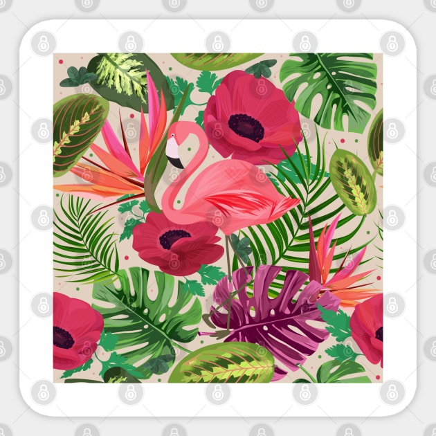 Cute Tropical Leaf Sticker by JustBeSatisfied